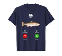 Fih Calling Remind me Message Decline Accept Phone Call Fish Camiseta