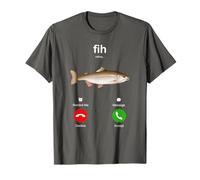 Fih Calling Remind me Message Decline Accept Phone Call Fish Camiseta