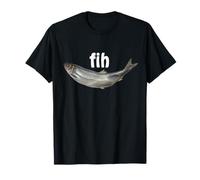 Fih Meme de Pescado Mal Escrito Divertido Humor Simple Broma sarcástica Camiseta