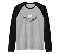 Fih Meme de Pescado Mal Escrito Divertido Humor Simple Broma sarcástica Camiseta Manga Raglan