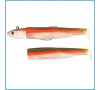 Fiiish Lures - Black Minnow Combo KAKI BM160 - Señuelo Blando de Vinilo para Pesca Jigging - 1 Cabeza OffShore 60g Kaki + 2 Cuerpos + 1 Anzuelo Nº5 (90g Combo Deep- Glow - Candy Green)