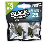 Fiiish Tete Plombee Off Shore Black Minnow No.3-25g - Kaki - BM002