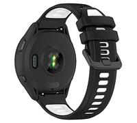 FiiMoo 22mm Correa de Repuesto de Silicona Ajustable para Popglory Smartwatch P66/Pro 3 Ultra GPS/Ticwatch E2/Ticwatch S2, Correa de Silicona, Negro