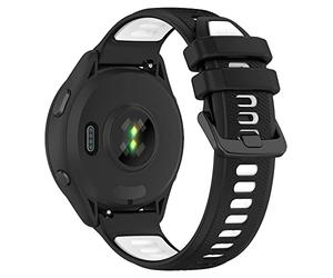 FiiMoo 22mm Correa de Repuesto de Silicona Ajustable para Popglory Smartwatch P66/Pro 3 Ultra GPS/Ticwatch E2/Ticwatch S2, Correa de Silicona, Negro