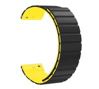 FiiMoo 22MM Correas Compatibles con Amazfit Bip 5/Amazfit Cheetah/Cheetah Pro/Amazfit GTR 4, Silicona Ajustable Fuerte Cierre Magnético Pulsera, Correa Repuesto para Amazfit GTR 47mm-Negro+Amarillo