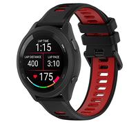 FiiMoo 22mm Correas para Garmin Venu 3/Venu 2/Garmin Forerunner 265/Forerunner 255/255 Music/Forerunner 965, Silicona Pulseras de Repuesto, Correa de Ajustable para Garmin Vivoactive 4-Negro + Rojo