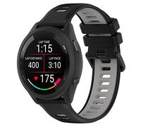 FiiMoo 22mm Correas para Garmin Venu 3/Venu 2/Garmin Forerunner 265/Forerunner 255/255 Music/Forerunner 965, Silicona Pulseras de Repuesto, Correa de Ajustable para Garmin Vivoactive 4-Negro + Gris