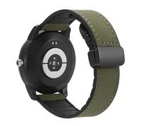 FiiMoo Cuero Correas Compatibles con Amazfit Bip 5/Amazfit Cheetah/Cheetah Pro/Amazfit GTR 4/GTR 3, 22mm Bandas de Cuero Híbridas de Silicona, Ajustable Magnético Correa para Amazfit GTR 47mm-Verde