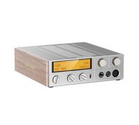 FIIO K17 R2R DAC de escritorio y amplificador de auriculares, totalmente equilibrado, listo para Roon, AirPlay, reproducción NAS, salida x2 de 4000 mW (plata)
