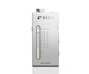 FiiO RR11 Receptor de radio estéreo FM de alta fidelidad portátil con sintonización PVR analógica, graves + efectos de sonido 3D, 64 MHz-108 MHz (plata)