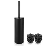 FIISAYL Escobillas de Baño Escobilla WC Escobillero Baño Toilet Brush Piacaba Casa de Banho con Mango y Base de Acero Inoxidable, Negro