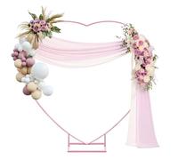 Fiita Corazón de boda, kit de arco de globo de metal, soporte de para boda, flores en forma de corazón, marco de, juego de arco, para bodas, baby shower, fiesta de cumpleaños