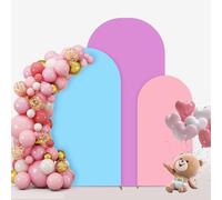 Fiita Cubierta de arco de 2 lados, cubierta de arco de boda de elastano, cubierta de soporte de arco de boda, cubierta de telón de fondo para fiesta de cumpleaños, ceremonia, decoración de banquetes