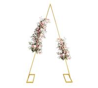 Fiita Kit de marco de arco triangular de metal de 6.6 pies, arco de boda para ceremonia, jardín, cenador, decoración de fondo de boda, soporte de fondo para fiestas, bodas, despedidas de soltera, baby
