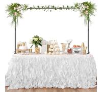 Fiita Soporte de mesa ajustable con pinzas de 120 cm a 250 cm de longitud, de metal, arco de mesa de flores decoradas para bodas, decoración de fiestas, decoración de cumpleaños, aniversario