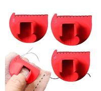 Fijación de bordes y calibrador de costura, distancia de bordes de 2/3/4 mm, ayuda para tejer con guía para el pulgar | regla de costura para dedos con guía de pulgar herramienta de medición aguja