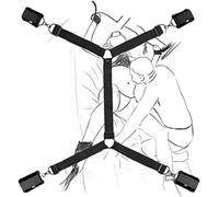 Fijación de Camas de Lujo en Noches románticas Yoga Ajustable Brinda a Las Parejas una Experiencia de Ejercicio Diferente, Hecha de Nailon Negro