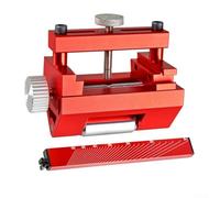 Fijación de cincel para afilar plantilla con abrazadera ajustable y escala de ángulo, estructura de tornillo reforzada y rodillo ampliado para un afilado estable y preciso (rojo)