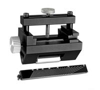 Fijación de cincel para afilar plantilla con abrazadera ajustable y escala de ángulo, estructura de tornillo reforzada y rodillo ampliado para un afilado estable y preciso (negro)