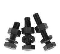 Fijación de roscas, Juego de 100 tornillos, tuercas y juntas nailon hexagonales varios tamaños(M10 60mm)