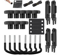 Fijación para Cofre de Techo - 4 Juegos de Soportes Universales de 85 mm Con 8 Tuercas de Seguridad, 2 Vendas y Adhesivo de Punto Redondo para Cajas de Techo