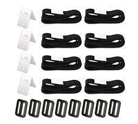 Fijación para Lona Solar Piscina, Correa para Enrollador Cubierta Piscina Solar para Enterrada Incluyendo 8 Correas Nylon,8 Placas Cordón,8 Hebillas