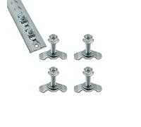Fijación para pernos de riel en L | Puntos de anclaje de carga pesada para remolque y camión | 4 piezas de hardware de fijación para vehículos SUV Furgoneta Camión Almacén Remolque |
