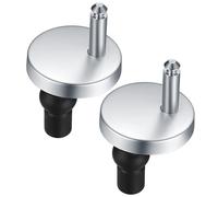 Fijaciones de bisagras for asiento de inodoro de liberación rápida, 2 paquetes de accesorios for orificios ciegos de fijación superior, tornillos de goma y acero inoxidable 304, fácil instalación for