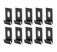 Fijaciones de la base del invernadero, 10PCS Base de gancho de aluminio de la fundación Clips Sistema del accesorio de los invernaderos(negro)