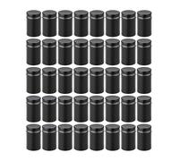 Fijaciones de separación de pared, Tornillos Separadores De Letreros Vidrio Acrílico Acero Inoxidable, Color Negro, 12mm Diámetro, 40 Uds., Varios Tamaños(12 * 100Mm)