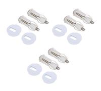 Fijaciones de tornillo de inodoro para una fijación estable y duradera [3 pares], por defecto