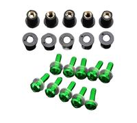 Fijaciones Parabrisas Moto PARA KYMCO SHADOW 300 / PEOPLE 300 MY ROAD 700 MV AGUSTA F4/F4R Tuercas De Fijación M5 Para Motor, Parabrisas, Tornillos De Montaje(10Pieces green)
