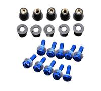Fijaciones Parabrisas Moto PARA KYMCO SHADOW 300 / PEOPLE 300 MY ROAD 700 MV AGUSTA F4/F4R Tuercas De Fijación M5 Para Motor, Parabrisas, Tornillos De Montaje(10Pieces blue)