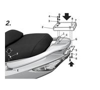 Shad K0XC55ST Soporte de Baúl para Kymco Xciting 500 / 500R, Negro