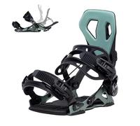Fijaciones Snowboard Automaticas SP Core Talla L 43-45 EU / 8-10 US para Hombre y Mujer. Fijacion Snow Color Negro y Verde Tipo Flow para Freestyle Freeride Step On Medida