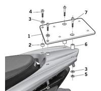 Shad H0VS12ST Soporte de Baúl para Honda Vision 125, Negro