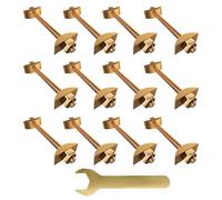 Fijador articular M8X100mm - Surtido hardware de 12 piezas y pernos | Conectores de metal resistente para bloques de carniceros, juntas de inglete, marcos de cama, marcos de mesa, armarios, st