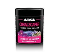 Fijador de corales acuario - ARKA Coralscaper silicona 2K 120 g - fijación segura y duradera de corales y esquejes - sin residuos, moldeable bajo el agua y fácil de usar