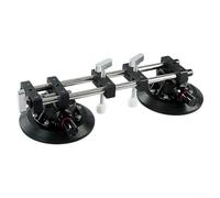 Fijador de costura sin costuras de 17.8 cm con doble ventosa de vacío, herramienta de aluminio de acero inoxidable para regulación y nivelación de huecos de azulejos