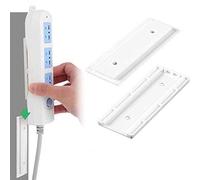 Fijador de enchufe adhesivo montado en la pared autoadhesivo fijador de enchufe sin perforaciones Organizador de cables para el hogar Soporte de tira de alimentación sin costuras