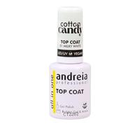 Fijador de Esmalte de Uñas Andreia Cotton Candy Top Coat Nº 01 Milky White 10,5 ml