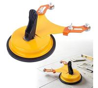 Fijador de huecos de piso laminado, resistente para baldosas Copa de posicionamiento de agujeros para reparación de mantenimiento de instalación, herramienta completa para pisos de madera (A)