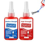 Fijador Tornillos y Tuercas, 50 ml x2 Fija tornillos de Resistencia Media y Alta, Fijador de Roscas para Sellar Tuercas, Pernos, Estable y Antioxidant