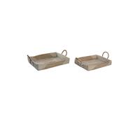 Fíjalo Bandeja decoración set 2 seagrass 48x38x15 natural.
