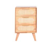 Home ESPRIT Cajonera Natural Metal Madera de Caucho 40 x 30 x 63 cm