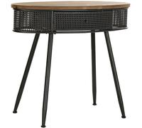 Fijalo Consola de madera de abeto y metal en negro 90,5x39x78cm