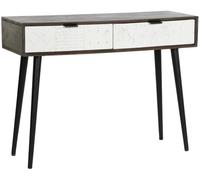 Fijalo Consola de mango y metal en blanco 105x35x77cm