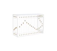 Fíjalo Consola metal espejo 120x40x80 blanco.