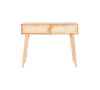 Fíjalo CONSOLA RUBBERWOOD RATAN 100X30X78 13,70 NATURAL. 100 x 78 x 30 cm