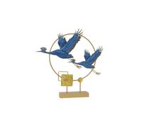 Fíjalo Decoración metal 51x9x51 garzas azul.